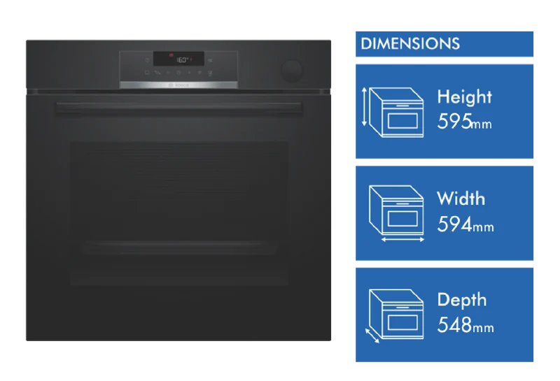 Bosch Series 6 60cm Multifunction Oven with added Steam - Black