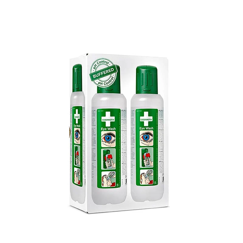 Cederroth - Eye Wash, Augendusche, mit Wandhalter, 2 x 500ml (725200), 1 l, 2 x 500ml