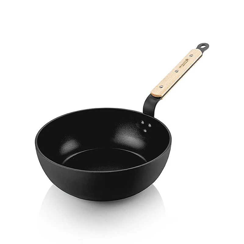 deBUYER B Bois Choc Sauteuse, Induktion, 24cm (8788.24), 1 St