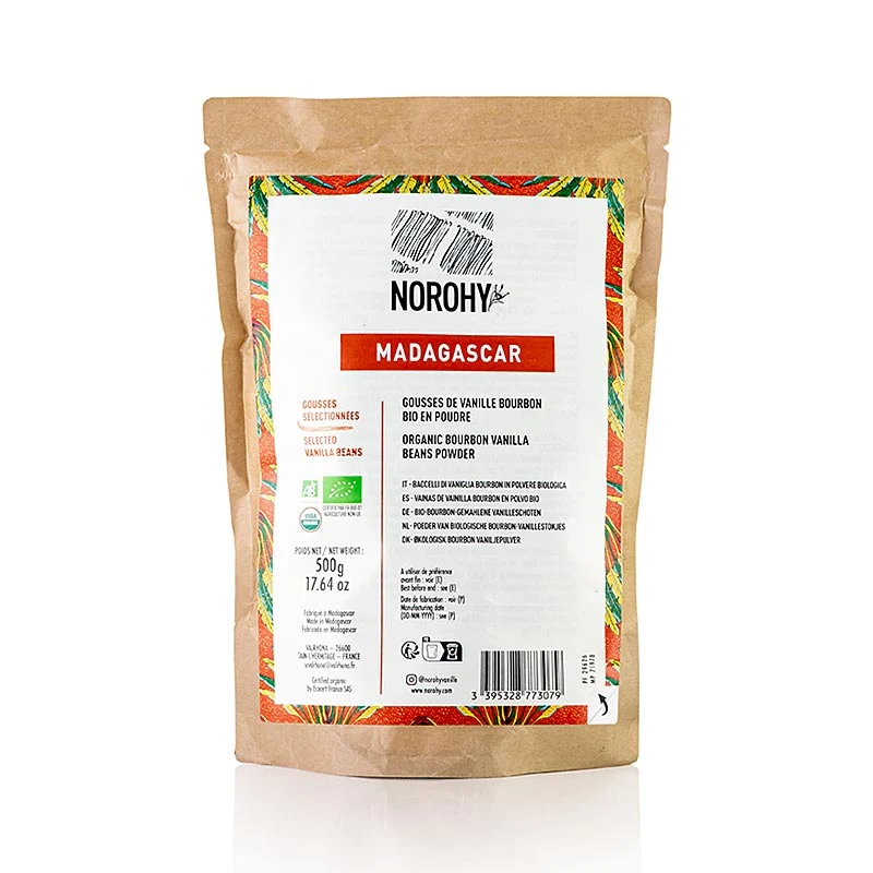 Valrhona - Norohy - Vanilleschotenpulver aus Madagaskar, BIO, 500 g