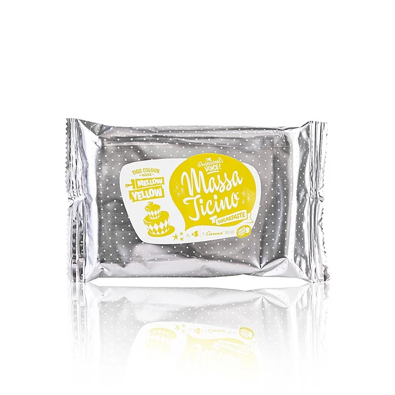 Callebaut - Massa Ticino - Tortengarniermasse, Mellow Yellow, Vegan, AZO-Frei, 250 g