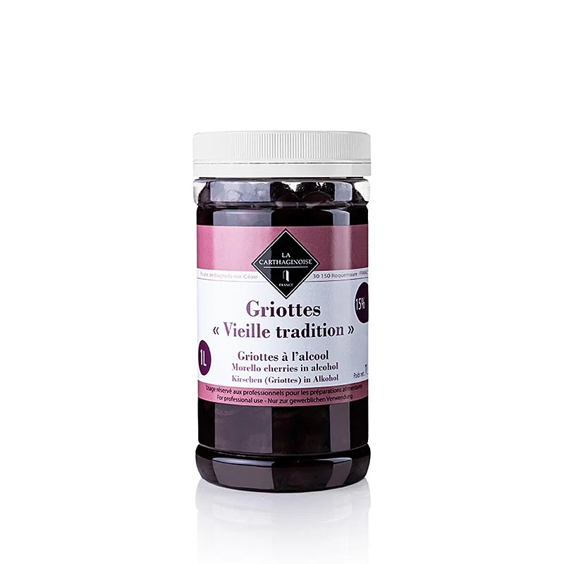 Griottes - Sauerkirschen, in Kirschbranntwein, ohne Kern ohne Stiel, 15% vol., 1 kg