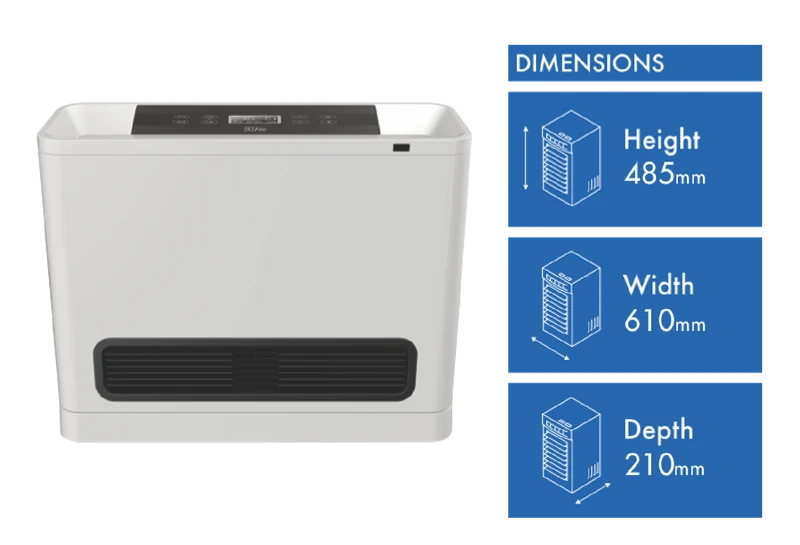 Omega Altise 25MJ Natural Gas Convector Heater - White