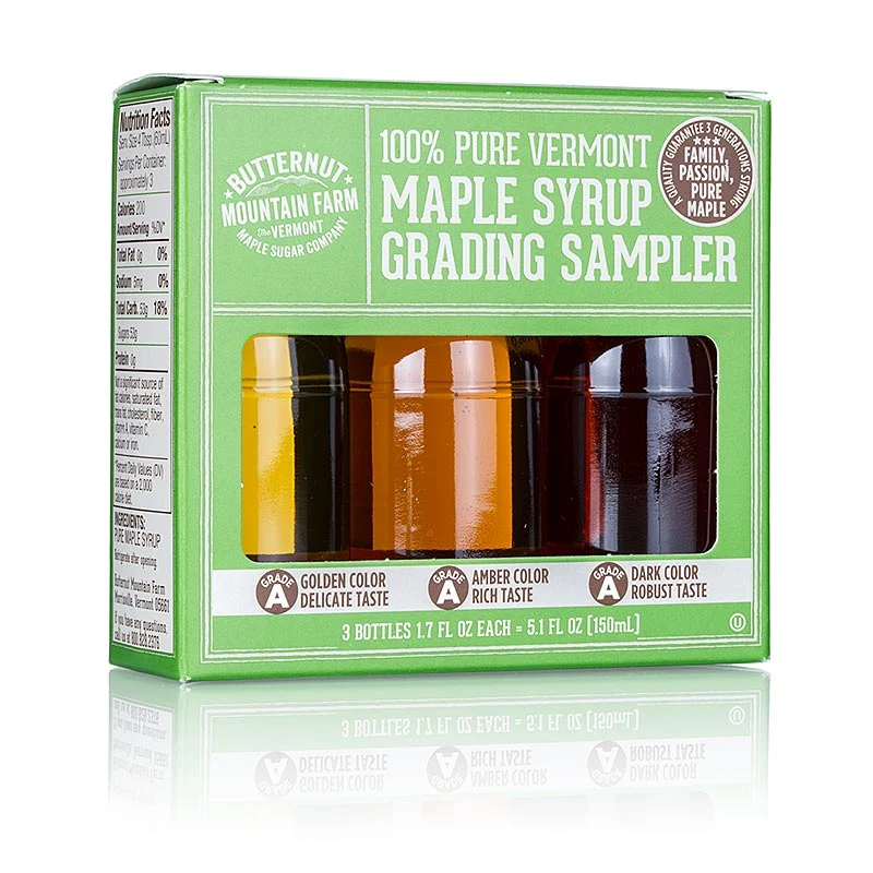 Ahornsirup-Testbox A Grade (Golden, Amber, Dark), 150 ml, 3 x 50ml