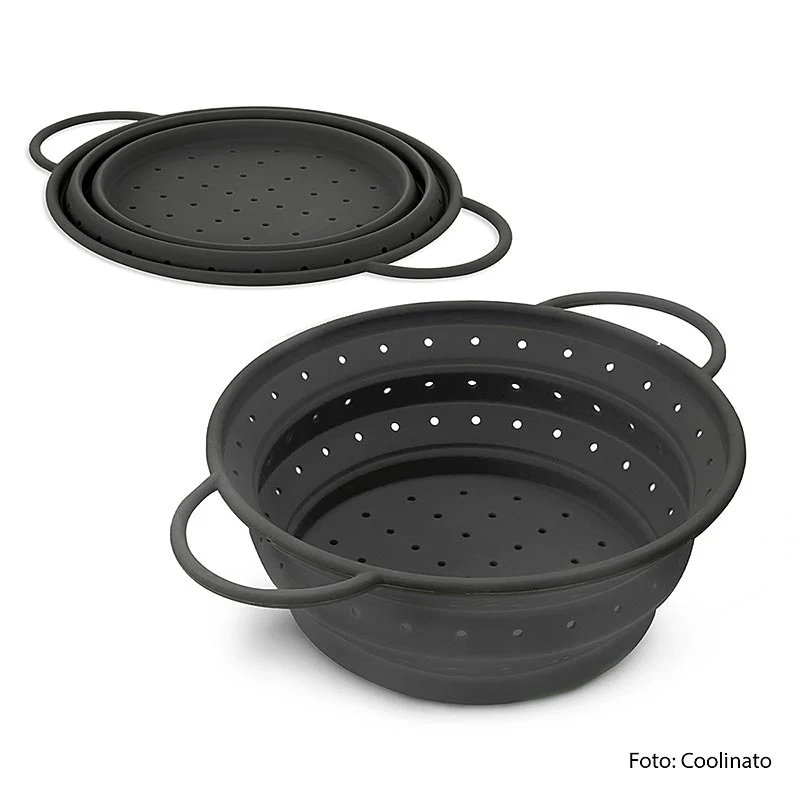 Silikon Sieb, faltbar, grau, 24cm, Coolinato, 1 St