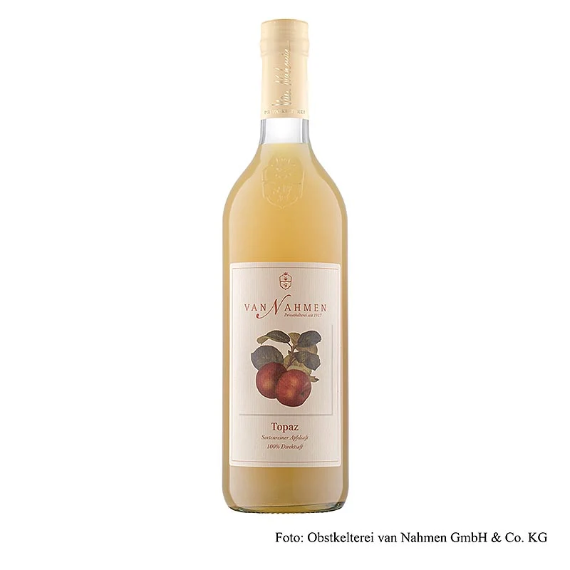 van Nahmen - Topaz Apfelsaft, 100% Direktsaft, BIO, 750 ml