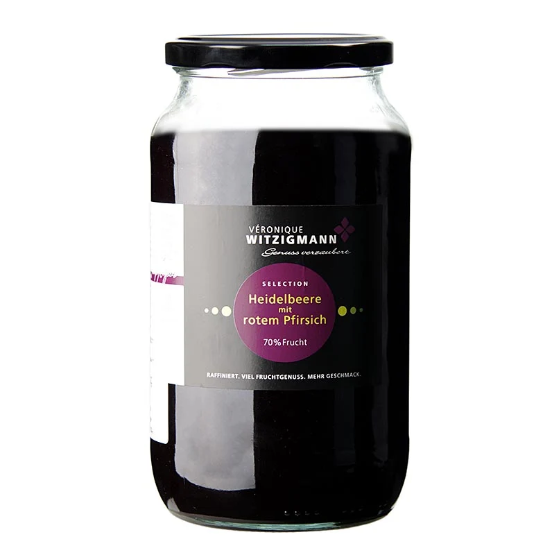 Veronique Witzigmann - Heidelbeere mit rotem Pfirsich - Fruchtaufstrich, 1 kg