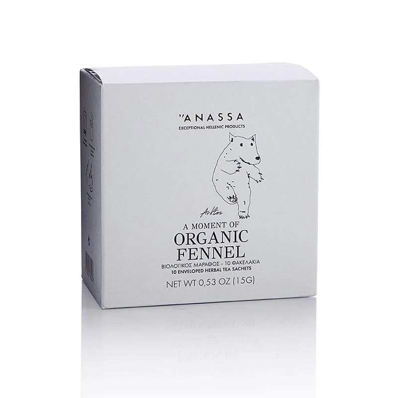 ANASSA Fennel Tea (Fenchel Tee), 10 einzeln verpackte Beutel, BIO, 15 g, 10 St