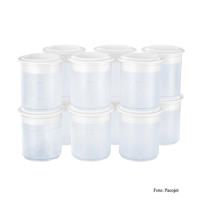 PACOJET Pacossier-Becher, aus Kunststoff, mit Deckel, Set, 12 St