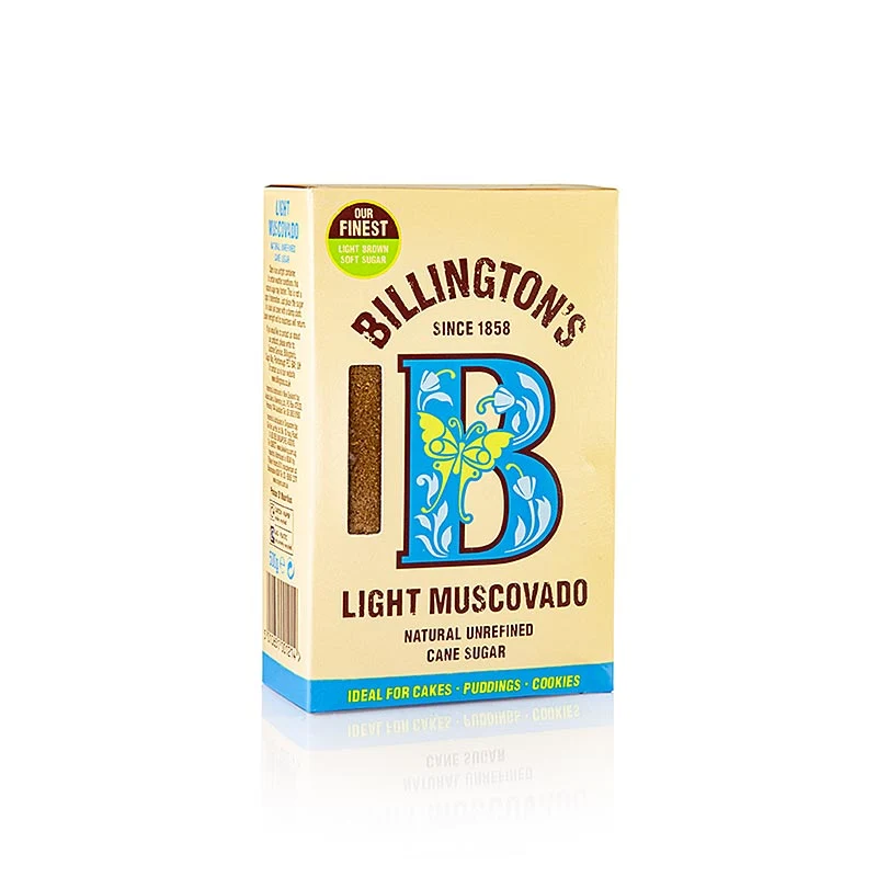 Billington´s - Muscovado Zucker, hell, Roh-Rohrzucker, Karamellnoten, 500 g
