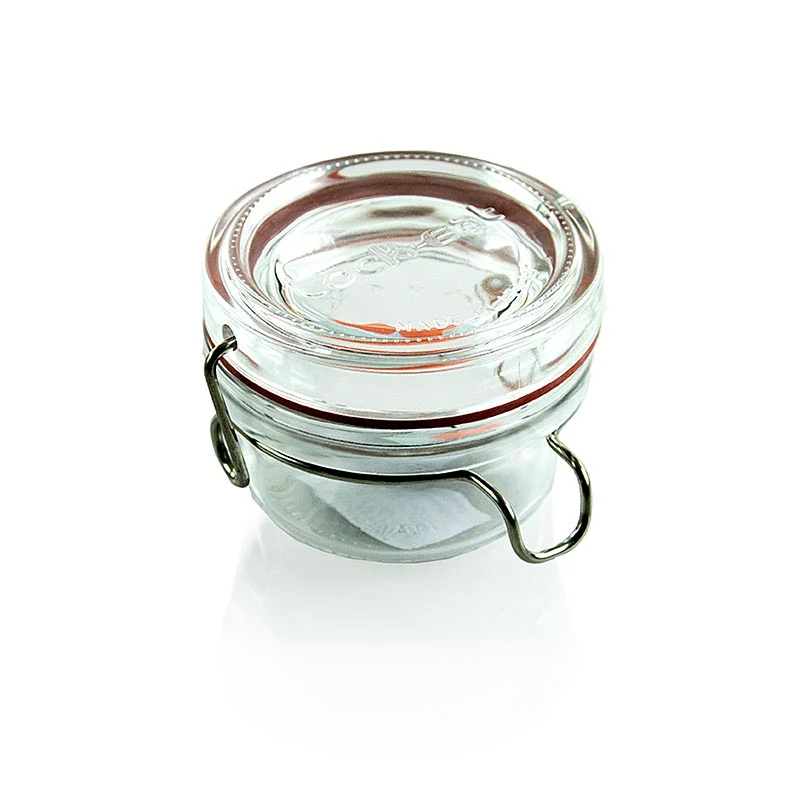 Drahtbügelglas -"Lock-Eat", 80 ml, inkl. Gummi, rund, 1 St