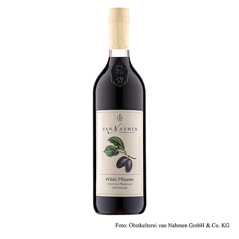 van Nahmen - Wilde Pflaumen, 100% sortenreiner Direktsaft, 750 ml