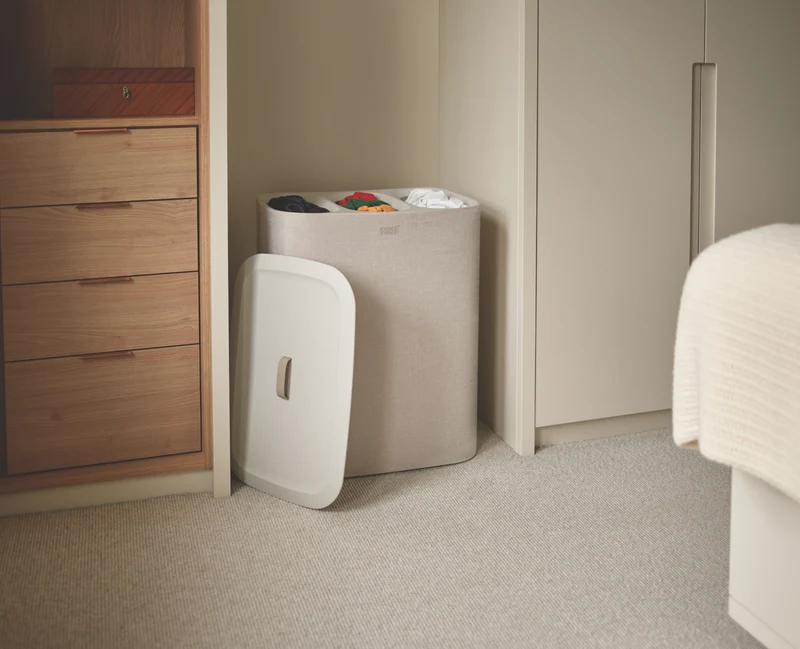 Joseph Joseph Tota Trio 90 Litre Laundry Separation Basket Ecru