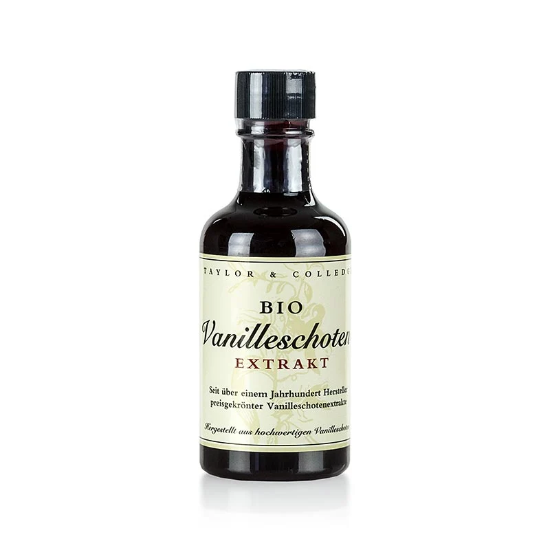Taylor & Colledge - Bourbon-Vanille Extrakt, ohne Stippen, BIO, 100 ml