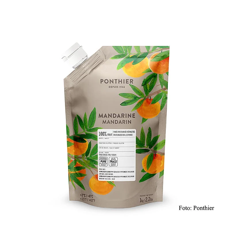 Ponthier Mandarinenpüree, 100 % Frucht, 1 kg