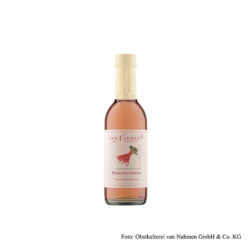 van Nahmen - Framboozen Rhabarbernektar, 70% Direktsaft, 250 ml