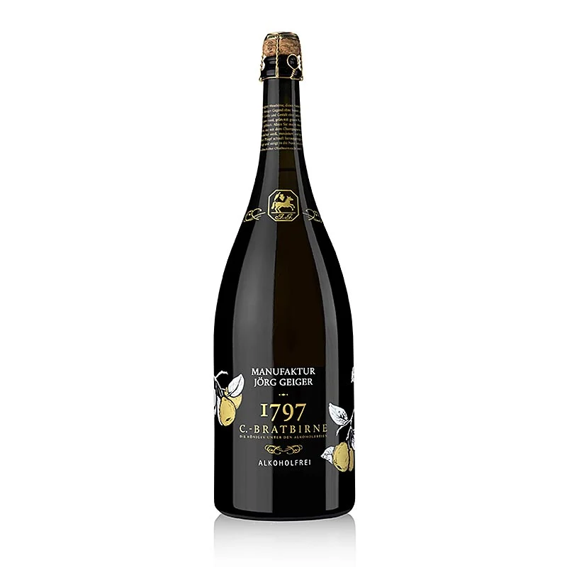 Jörg Geiger Birnenschaumwein von der C-Bratbirne, alkoholfrei, Magnum, 1,5 l
