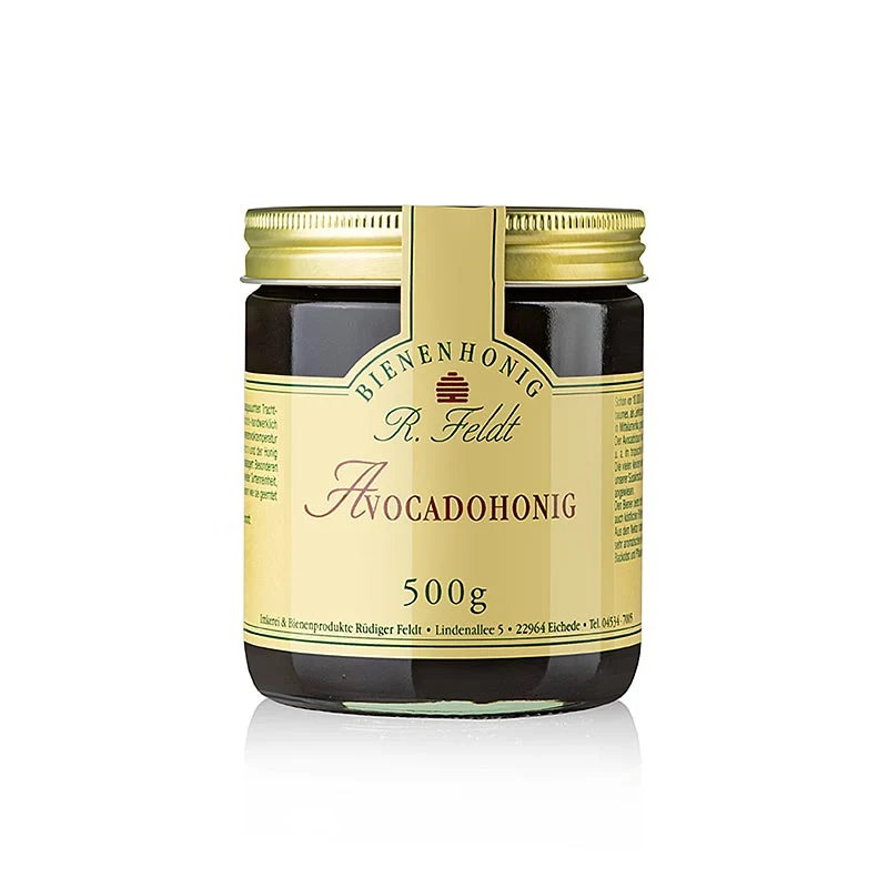 Imkerei Feldt - Avocado-Honig, dunkel, flüssig, leichtes Pflaumenaroma, 500 g