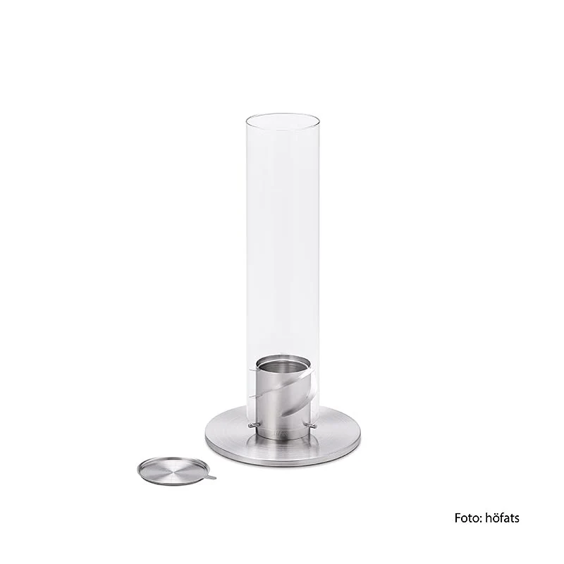 Höfats Tischfeuer SPIN 90, Silber (Windlicht, Gartenfackel) 1 St