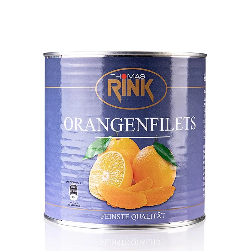 Thomas Rink - Orangen-Filets - kalibrierte Segmente, leicht gezuckert, 2,65 kg