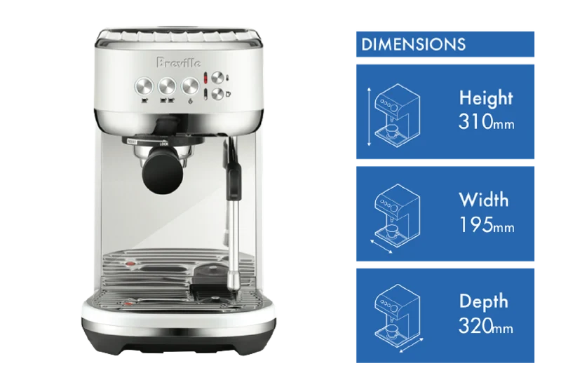 Breville The Bambino Plus Coffee Machine Sea Salt
