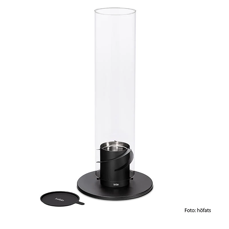 Höfats Tischfeuer SPIN 120, Schwarz (Windlicht, Gartenfackel) 1 St
