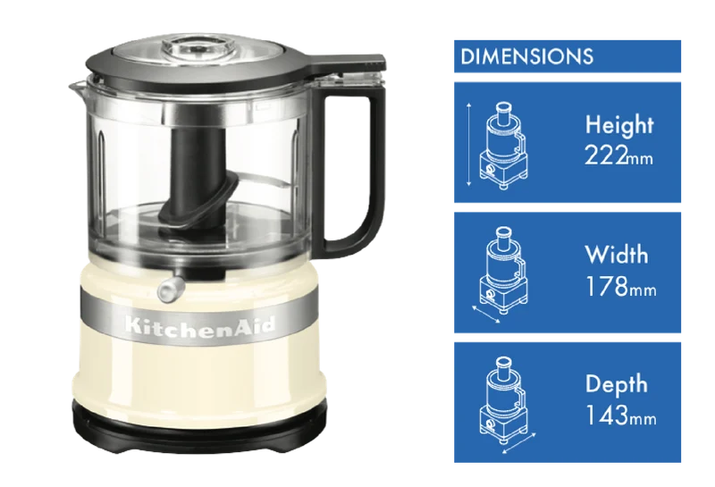 KitchenAid Mini 3.5 Cup Chopper Almond Cream