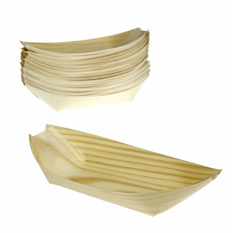 Einweg Boot aus Holz, ca. 22cm, hitzebeständig bis 180° C, 50 St