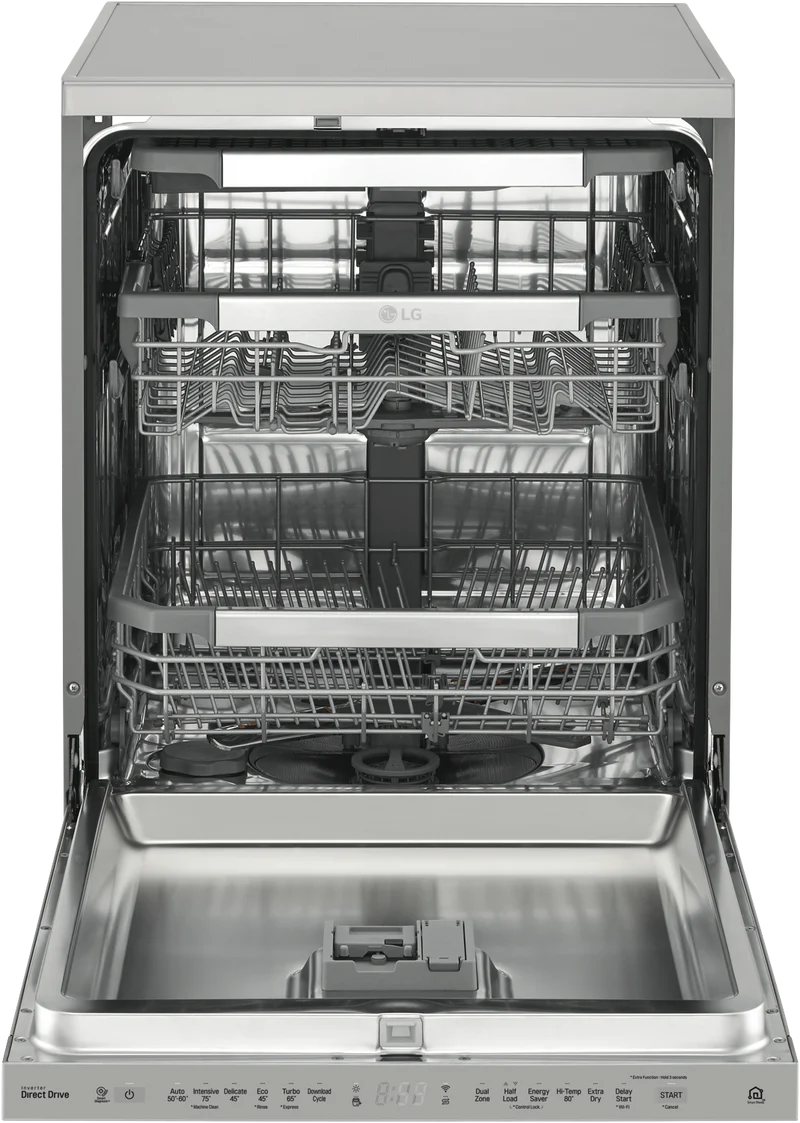 LG 60cm 15 Place QuadWash Freestanding Dishwasher, Stainless Steel