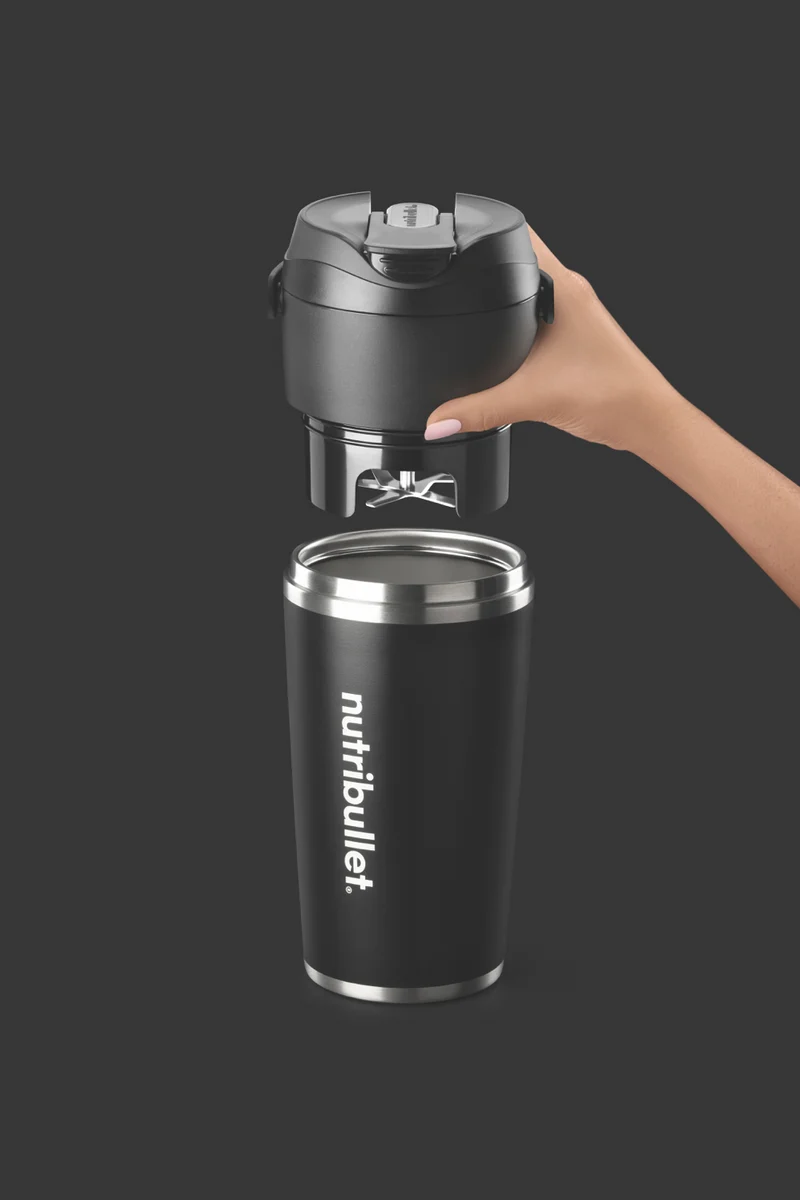 NUTRIBULLET Stainless Steel Flip Portable Blender Black
