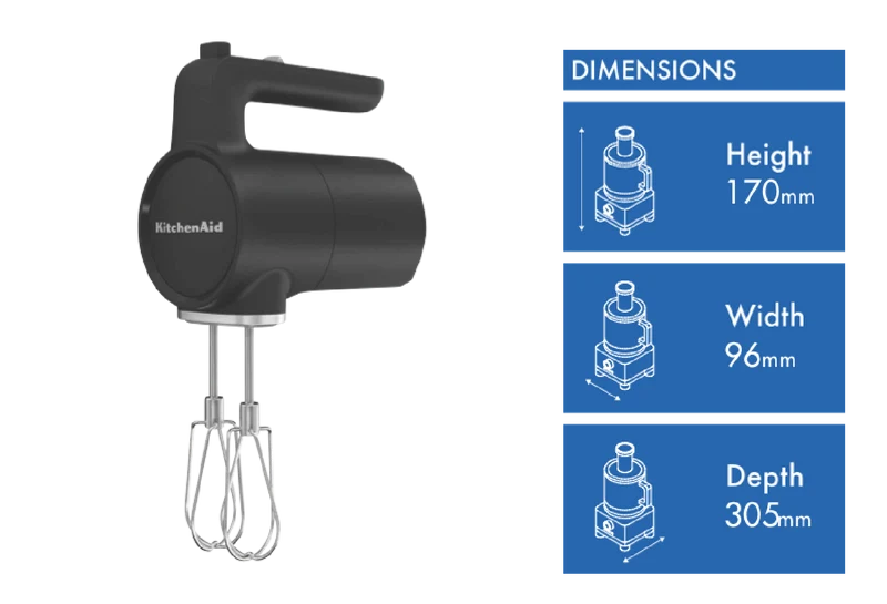 KitchenAid Go Cordless Hand Mixer Matte Black