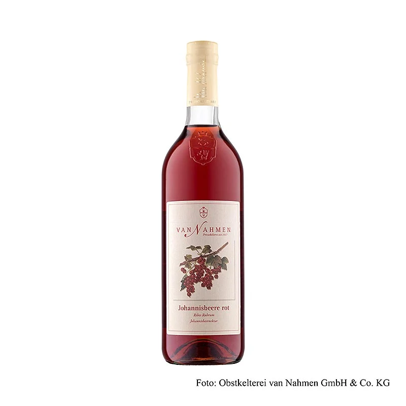 Van Nahmen - Roter Johannisbeerennektar, 35% Direktsaft, 750 ml