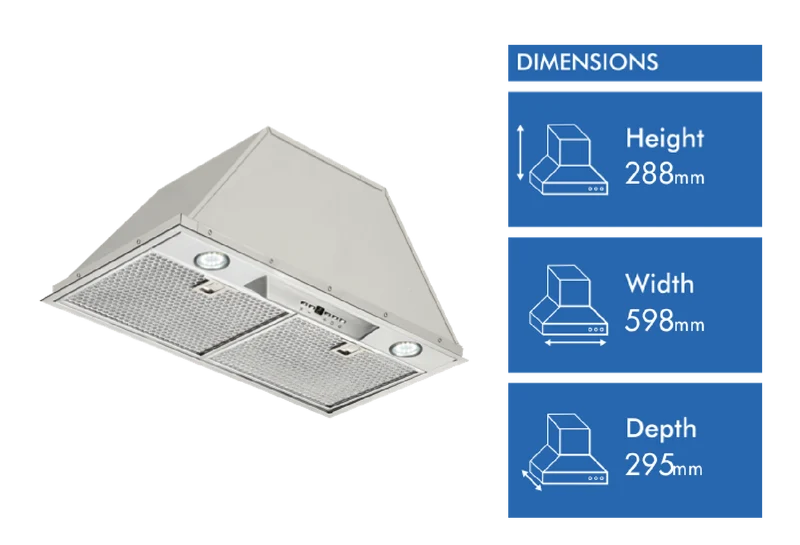 Schweigen 60cm Silent Undermount Rangehood, Stainless Steel ** 2 BOXES **
