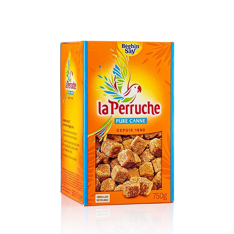 Rohr-Zucker, braun, in Würfeln, La Perruche, 750 g