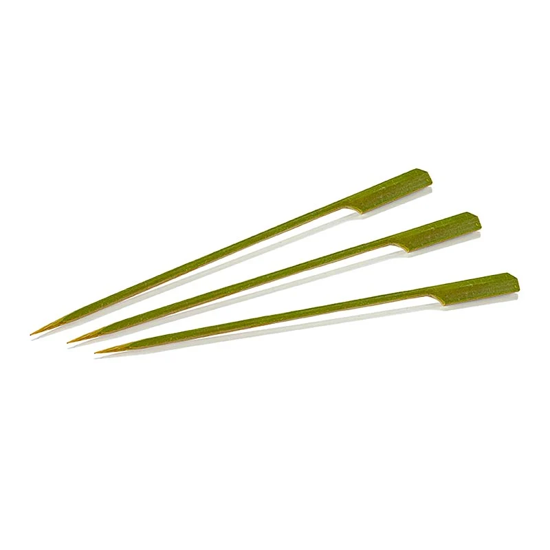 Bambus-Spieße, mit Blattende, 18cm, 50 St