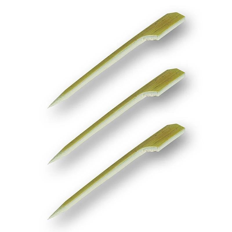 Bambus-Spieße, mit Blattende, 9cm, 50 St