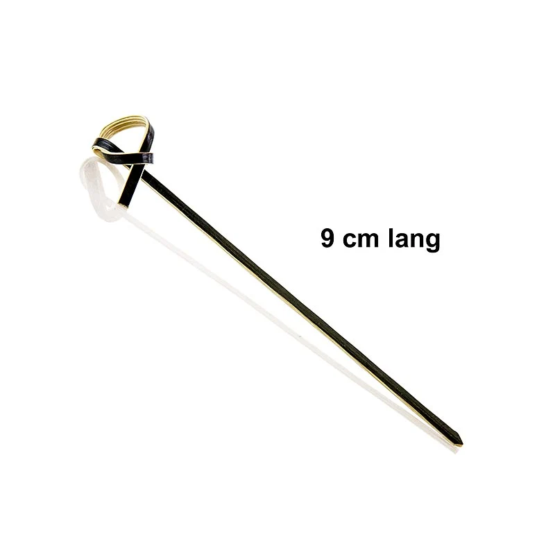 Bambus-Spieße, mit Knotenende, schwarz, 9cm, 250 St