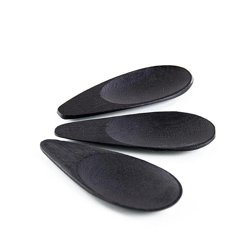 Mehrweg Bambusschale in Löffelform, schwarz, 10x3,8cm, spülmaschinenfest, 25 St