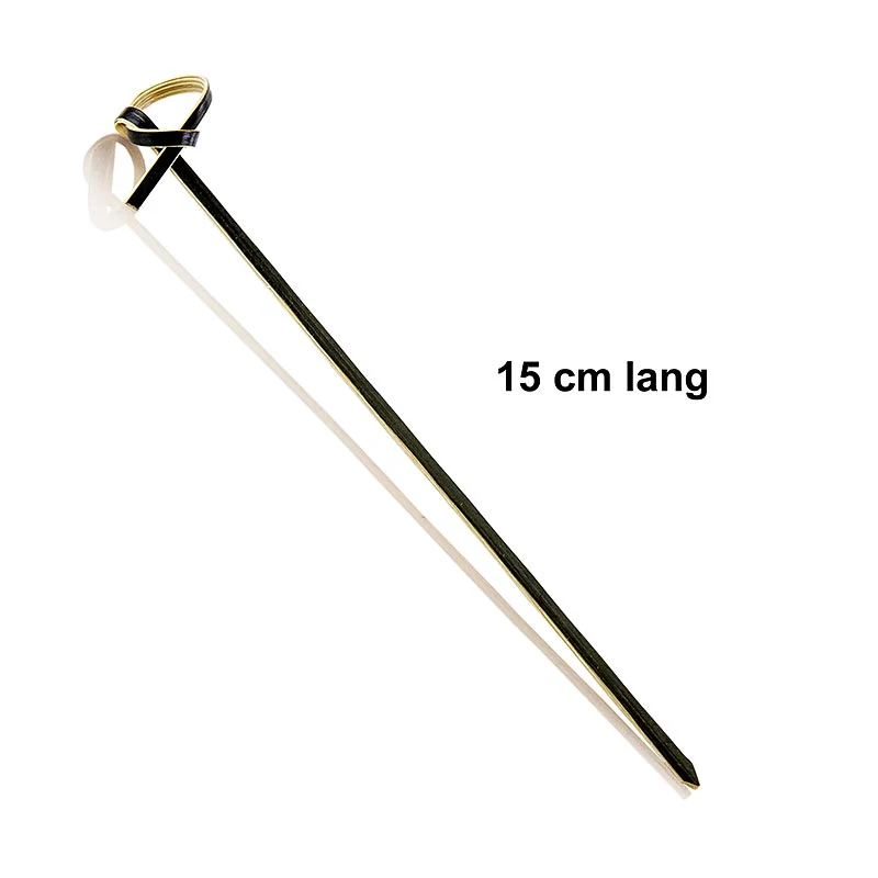 Bambus-Spieße, mit Knotenende, schwarz, 15cm, 250 St