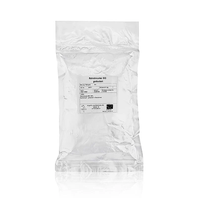 Rohrohrzucker, geräuchert, BIO, 1 kg