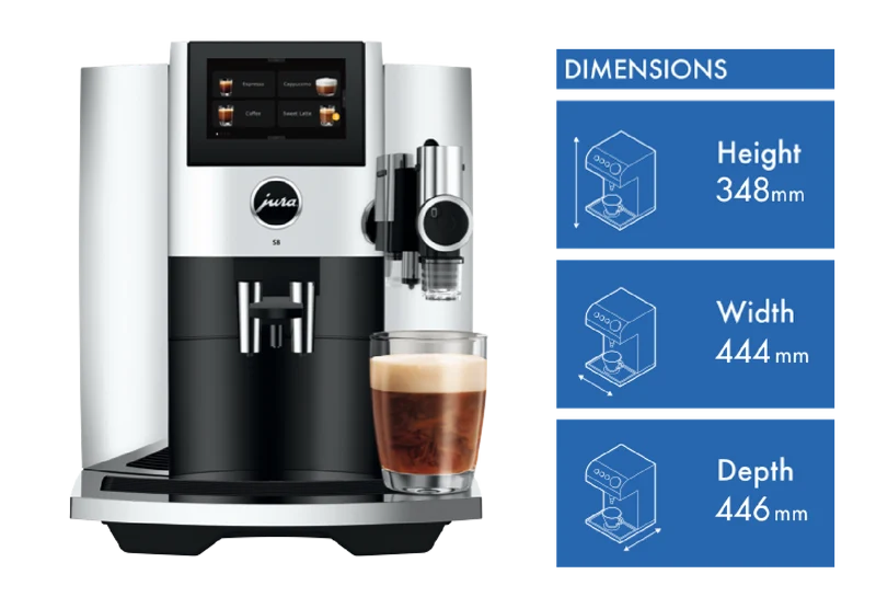 JURA S8 Chrome Inter Automatic Coffee Machine