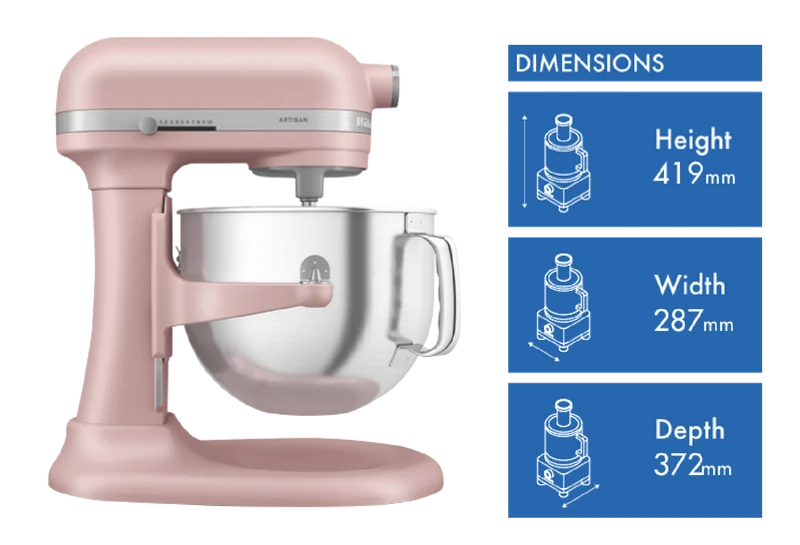 KitchenAid 6.6L Bowl Lift Stand Mixer Dried Rose