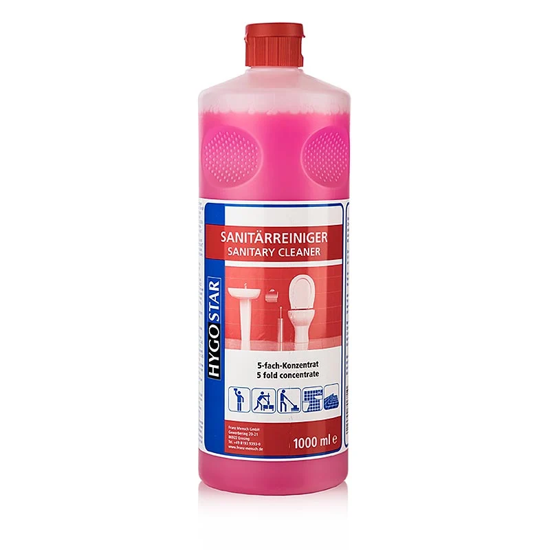 Hygostar - 5-fach Sanitärreiniger, Konzentrat, Rosa, 1 l