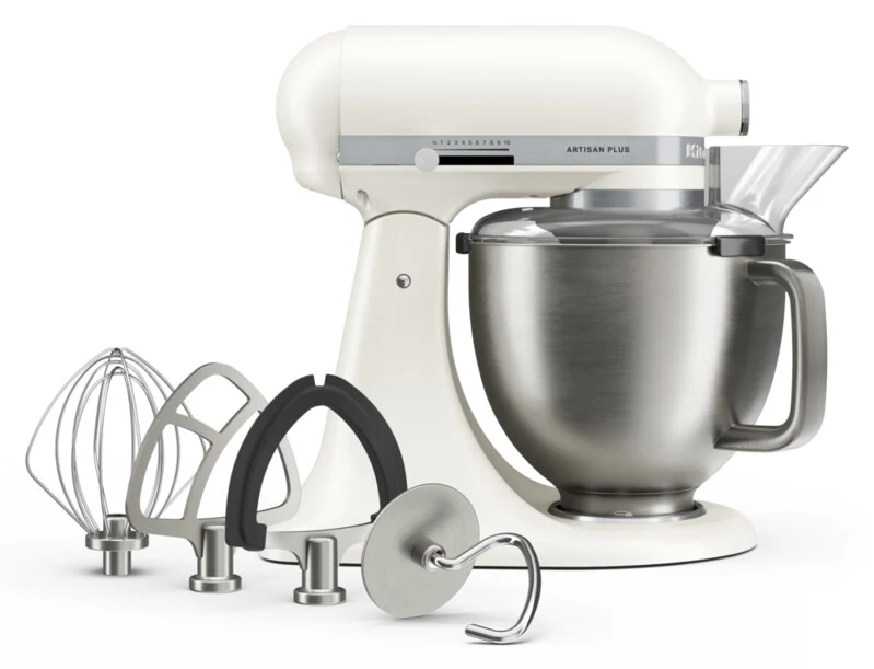 KitchenAid 4,7 L 5KSM50 Artisan Plus Küchenmaschine Pastalover mit 3-in-1 Nudelvorsatz