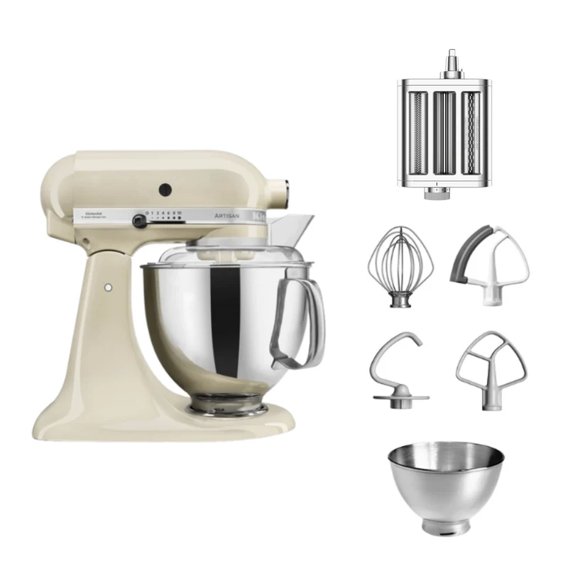 KitchenAid 4,8 L 5KSM175 Artisan Küchenmaschine Pastalover mit 3-in-1 Nudelvorsatz