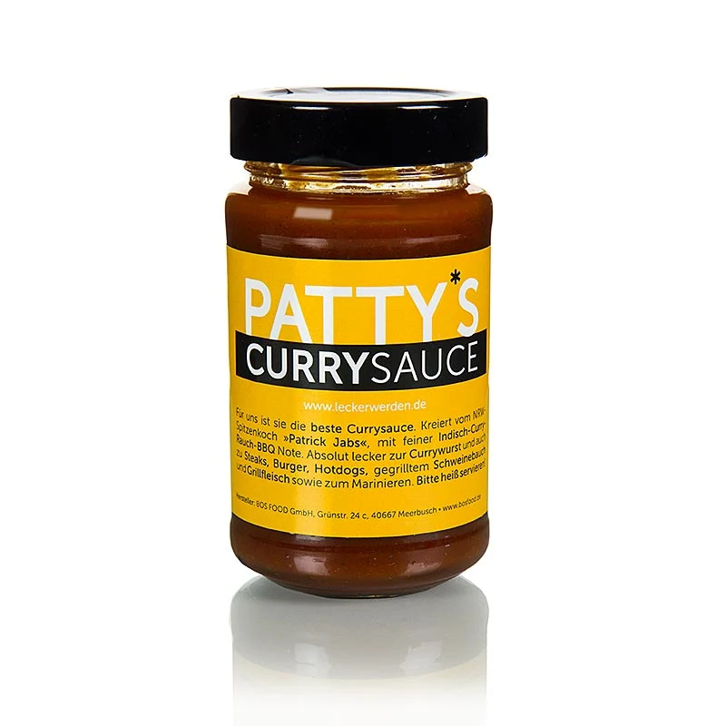 Pattys Currysauce, kreiert von Patrick Jabs, 225 ml