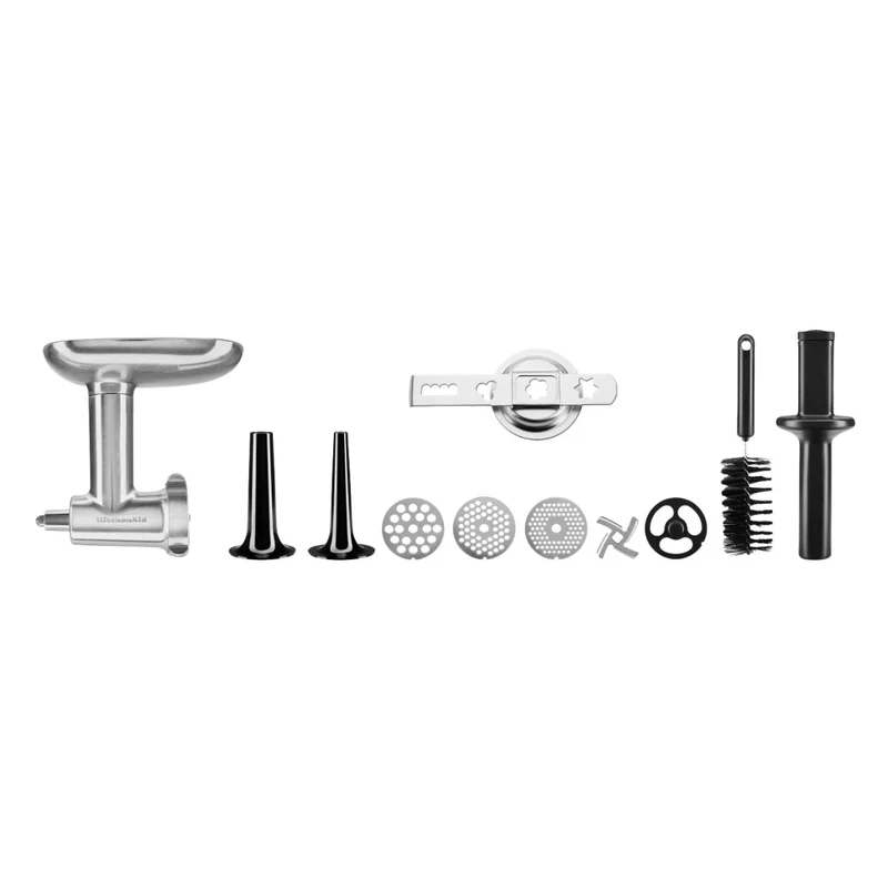 KitchenAid 4,7 L 5KSM50 Artisan Plus Küchenmaschine Meatlover mit Metallfleischwolf + Spritzgebäckvorsatz