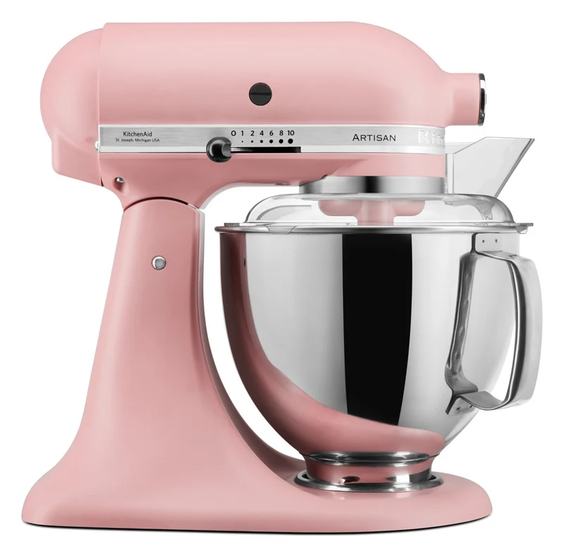 KitchenAid 4,8 L 5KSM175 Artisan Küchenmaschine Pastrylover mit Kunststofffleischwolf+Spritzgebäckvorsatz und Patisserie Buch