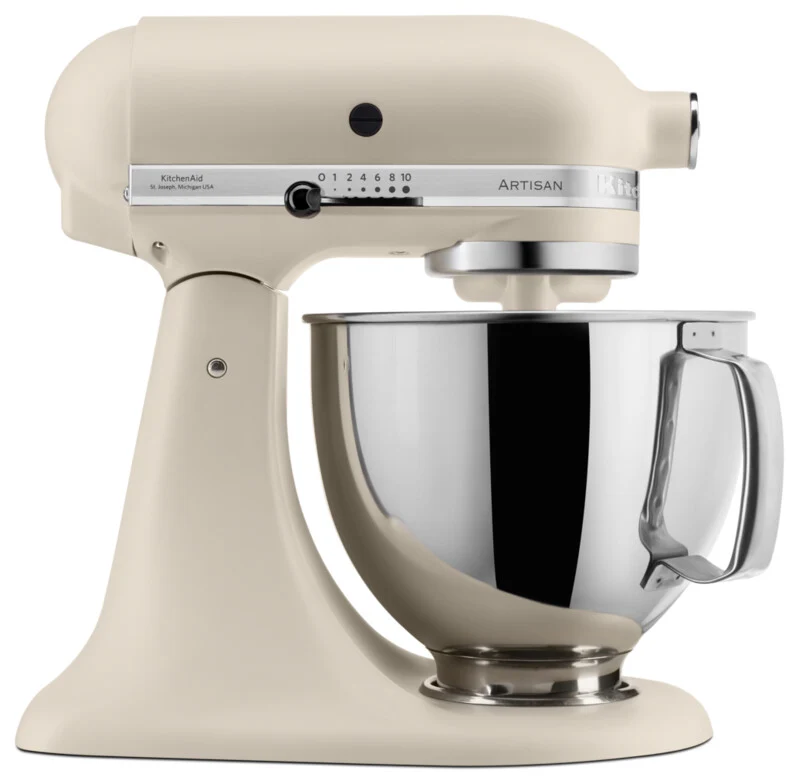 KitchenAid 4,8 L 5KSM175 Artisan Küchenmaschine Pastrylover mit Kunststofffleischwolf+Spritzgebäckvorsatz und Patisserie Buch