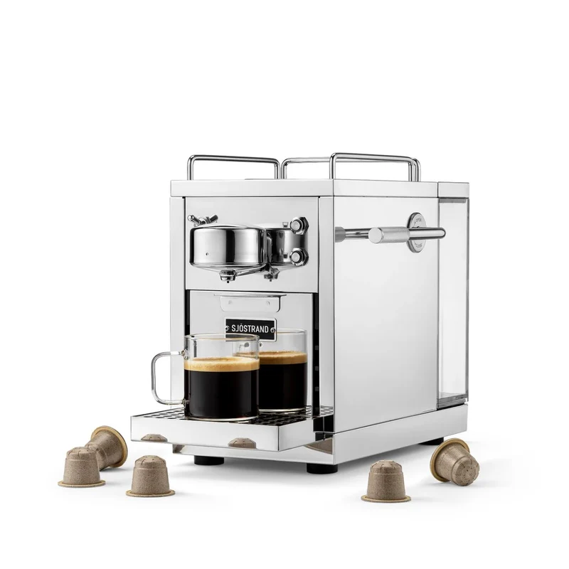 Sjöstrand Set Kapsel-Kaffeemaschine + Milchaufschäumer